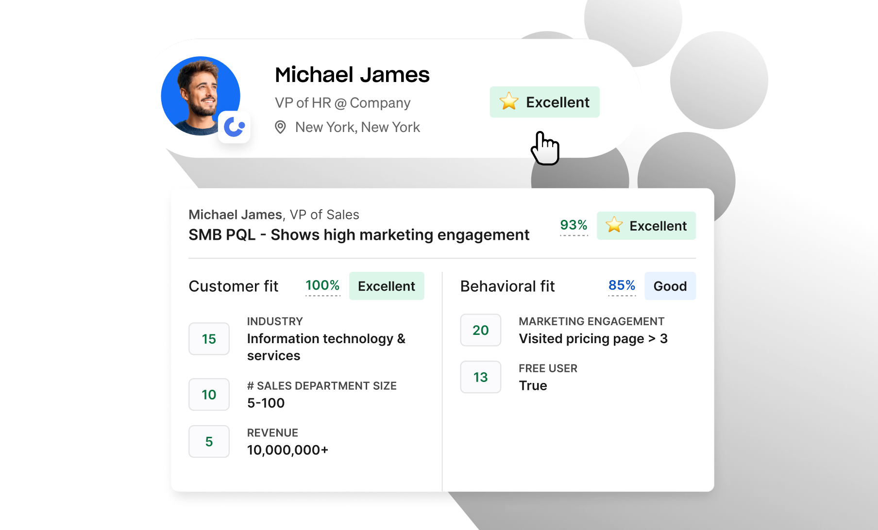 Apollo scoring signals product screen